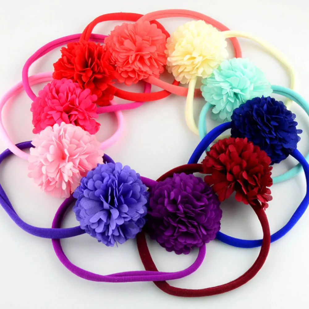 10PCS  About 33cm Nylon Baby Headbands Run-Resistant Headbands Wholesale nylon elastic one size fits all Stretchy Baby Headbands DIY Baby Headbands color 11