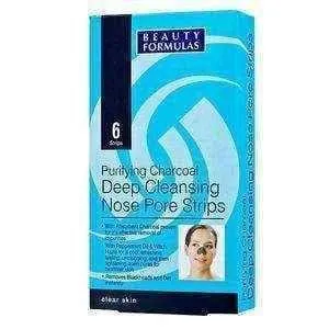 BEAUTY Formulas deep cleansing strips nose with activated carbon x 6 pieces