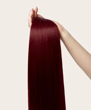 Cherry Red, 16" Single Seamless Clip-In Weft, #530 | 25g