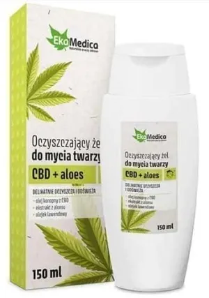 Cleansing gel for face CBD   aloe 150ml