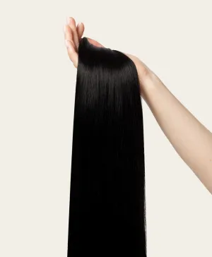 Jet Black, 16" Single Seamless Clip-In Weft, #1 | 25g