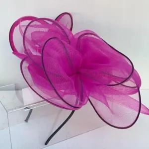 Magenta Fascinator with Black Detail