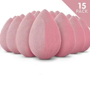 Modelrock Base Maker Beauty Sponge - “All Over Shaper” Marshmallow Pink Egg - 15 Pack