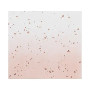 Rose Gold Foiled Pink Ombre Napkins