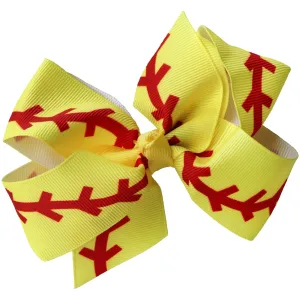 Softball Seam Sports Classic Hair Bow