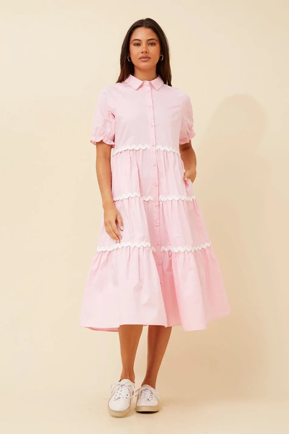TIFFANY RIC RAC SHIRT DRESS